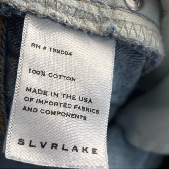 SLVRLAKE Grace Jeans Great Romance Wash Wide Leg High Rise Cotton size 26 - Picture 10 of 16